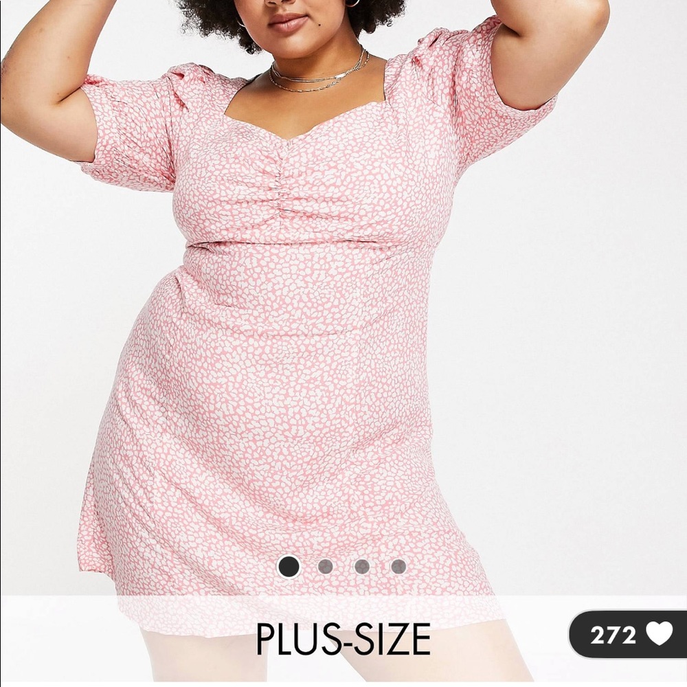 Pink tea dress